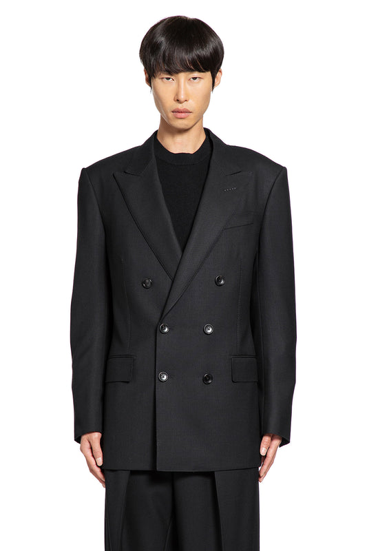 Double-Breasted Blazer in Broken Twill