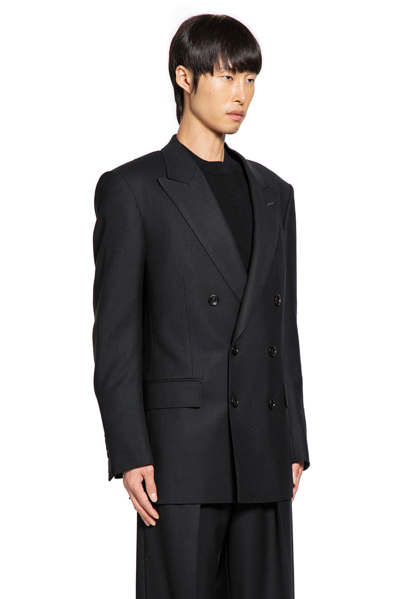 Double-Breasted Blazer in Broken Twill
