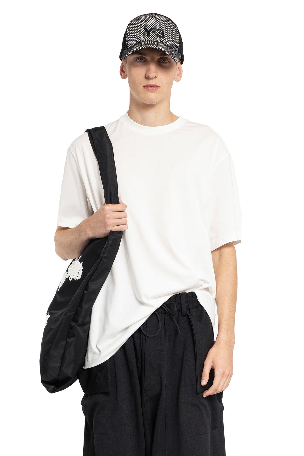 Y-3 MAN WHITE T-SHIRTS & TANK TOPS