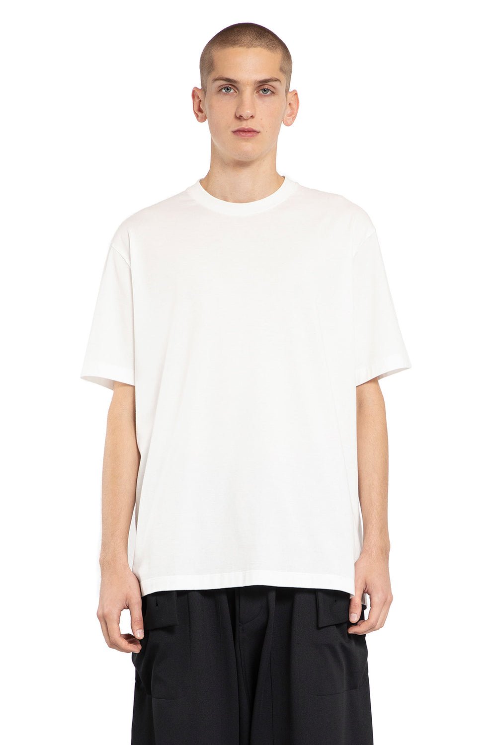 Y-3 MAN WHITE T-SHIRTS & TANK TOPS