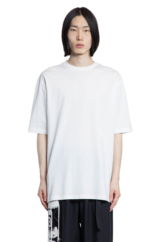 Y-3 MAN WHITE T-SHIRTS & TANK TOPS