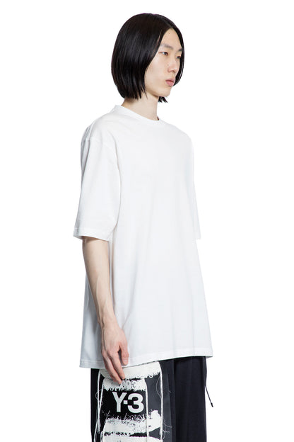 Y-3 MAN WHITE T-SHIRTS & TANK TOPS