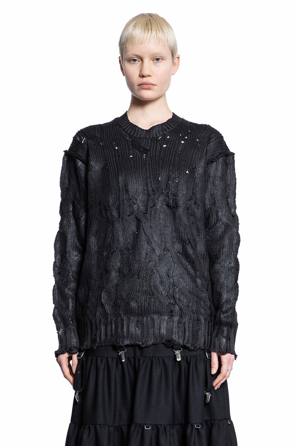 JUNYA WATANABE WOMAN BLACK KNITWEAR