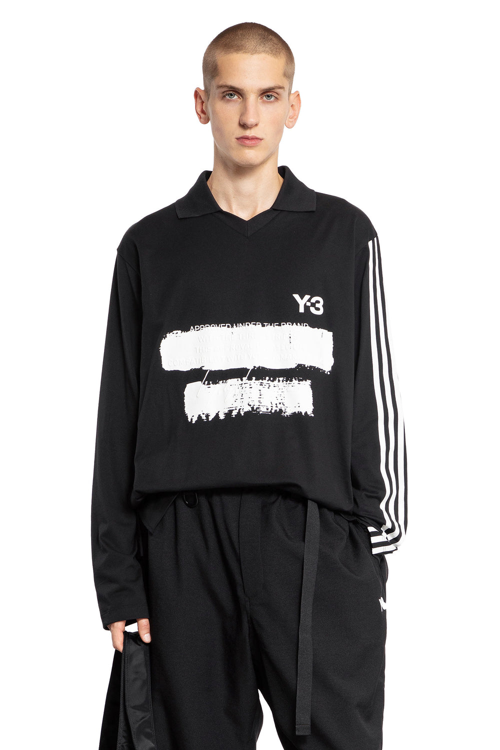 Y-3 MAN BLACK T-SHIRTS & TANK TOPS