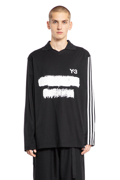 Y-3 MAN BLACK T-SHIRTS & TANK TOPS