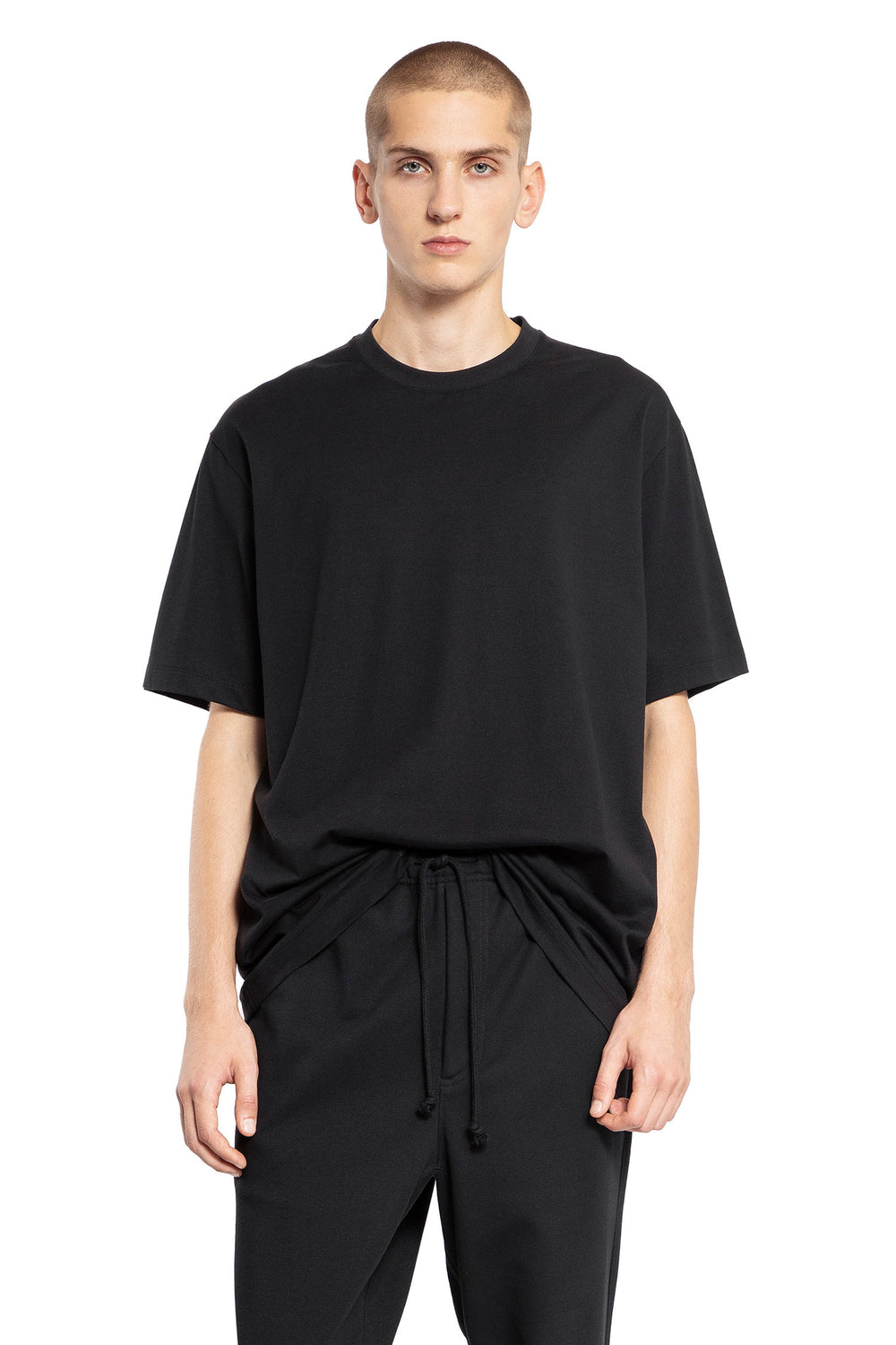 Y-3 MAN BLACK T-SHIRTS & TANK TOPS