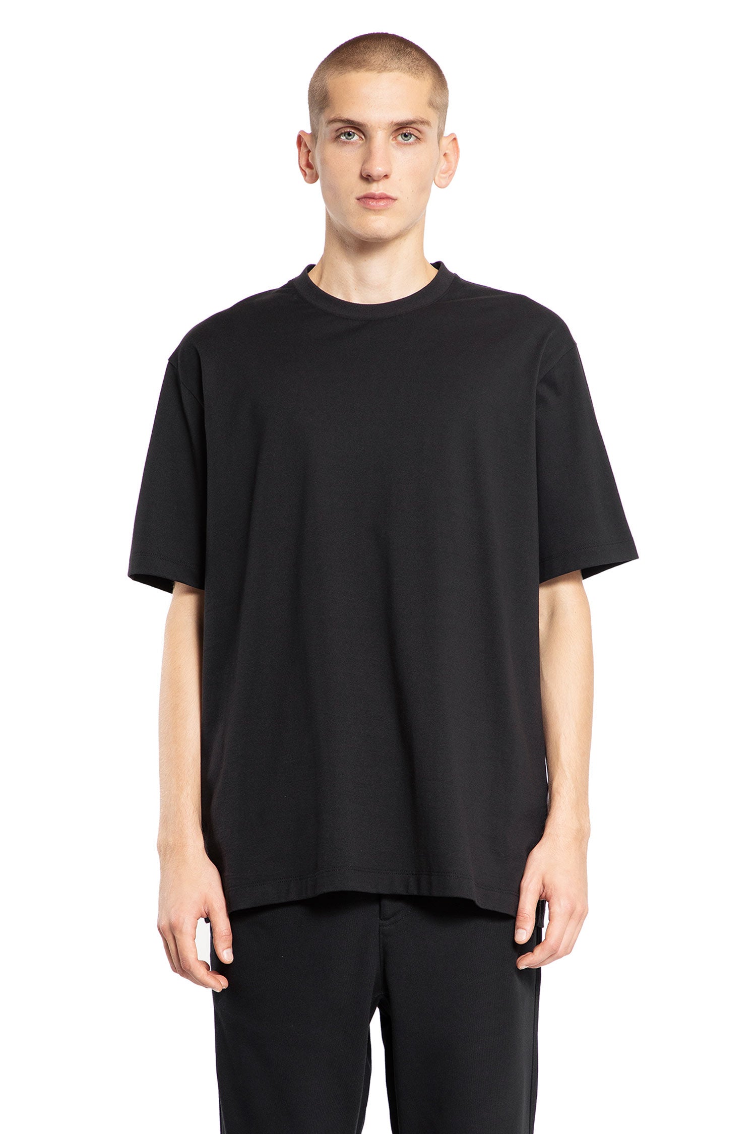 Y-3 MAN BLACK T-SHIRTS & TANK TOPS