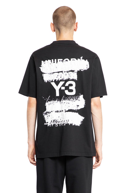 Y-3 MAN BLACK T-SHIRTS & TANK TOPS