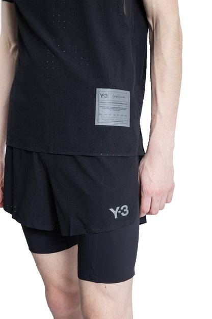 Y-3 MAN BLACK T-SHIRTS & TANK TOPS