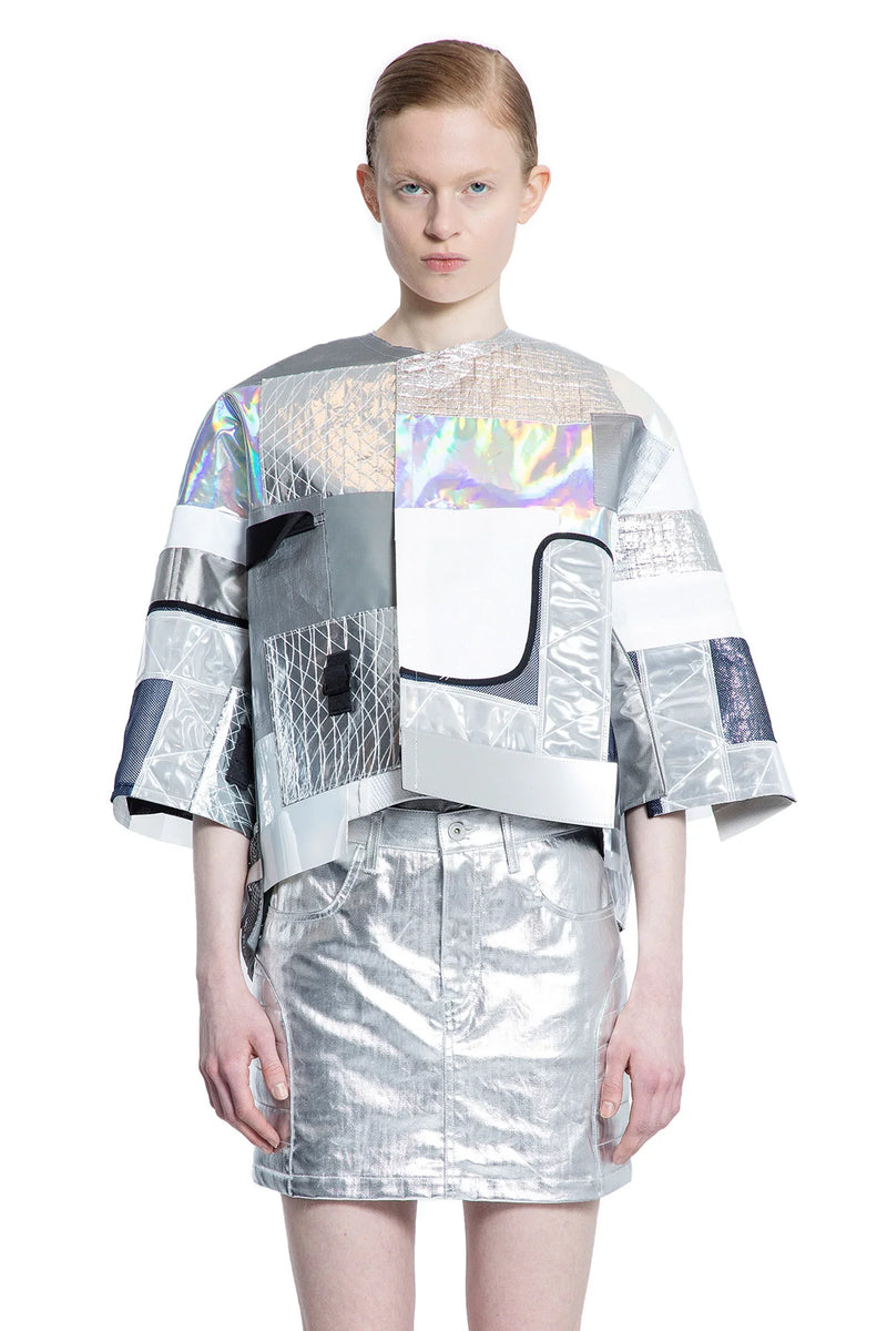 Iridescent Nylon Patchwork Jacket - Antonioli.eu