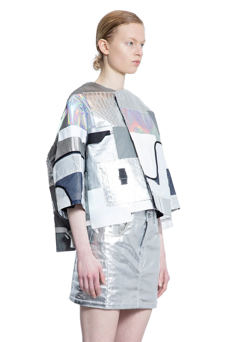 Iridescent Nylon Patchwork Jacket - Antonioli.eu