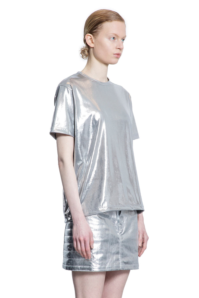 JUNYA WATANABE WOMAN SILVER T-SHIRTS & TANK TOPS