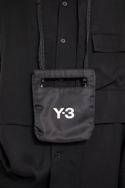 Y-3 UNISEX BLACK MINI BAGS