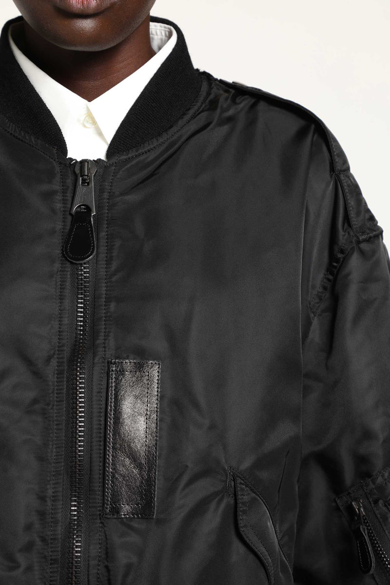 Nylon X Faux Fur Bomber