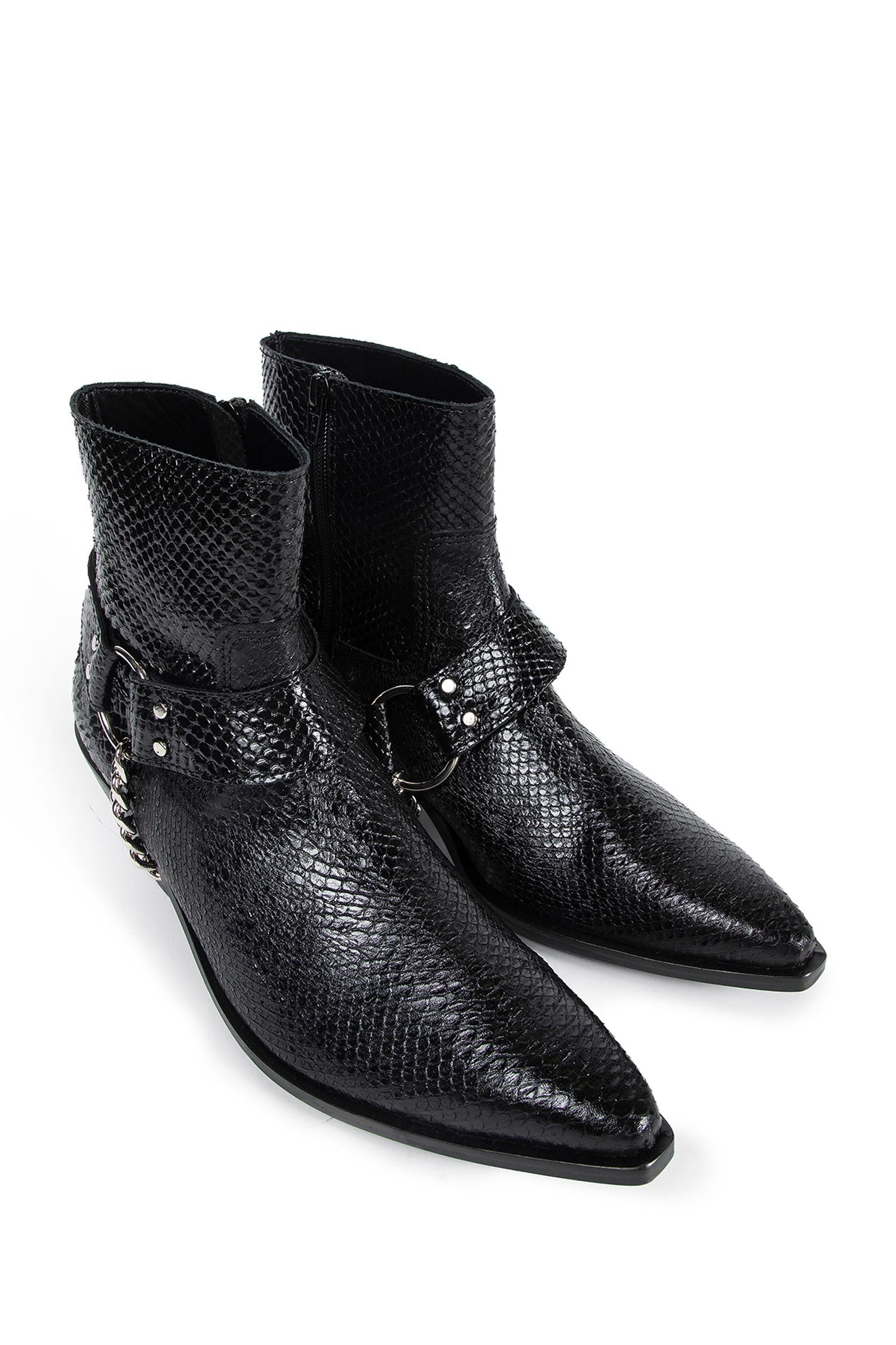 Snake Print Texas Ankle Boots