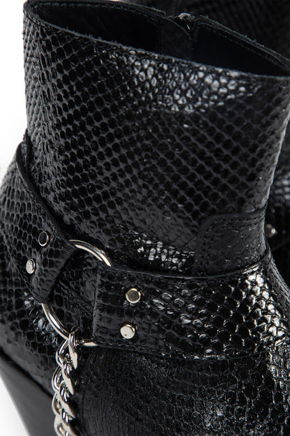 Snake Print Texas Ankle Boots