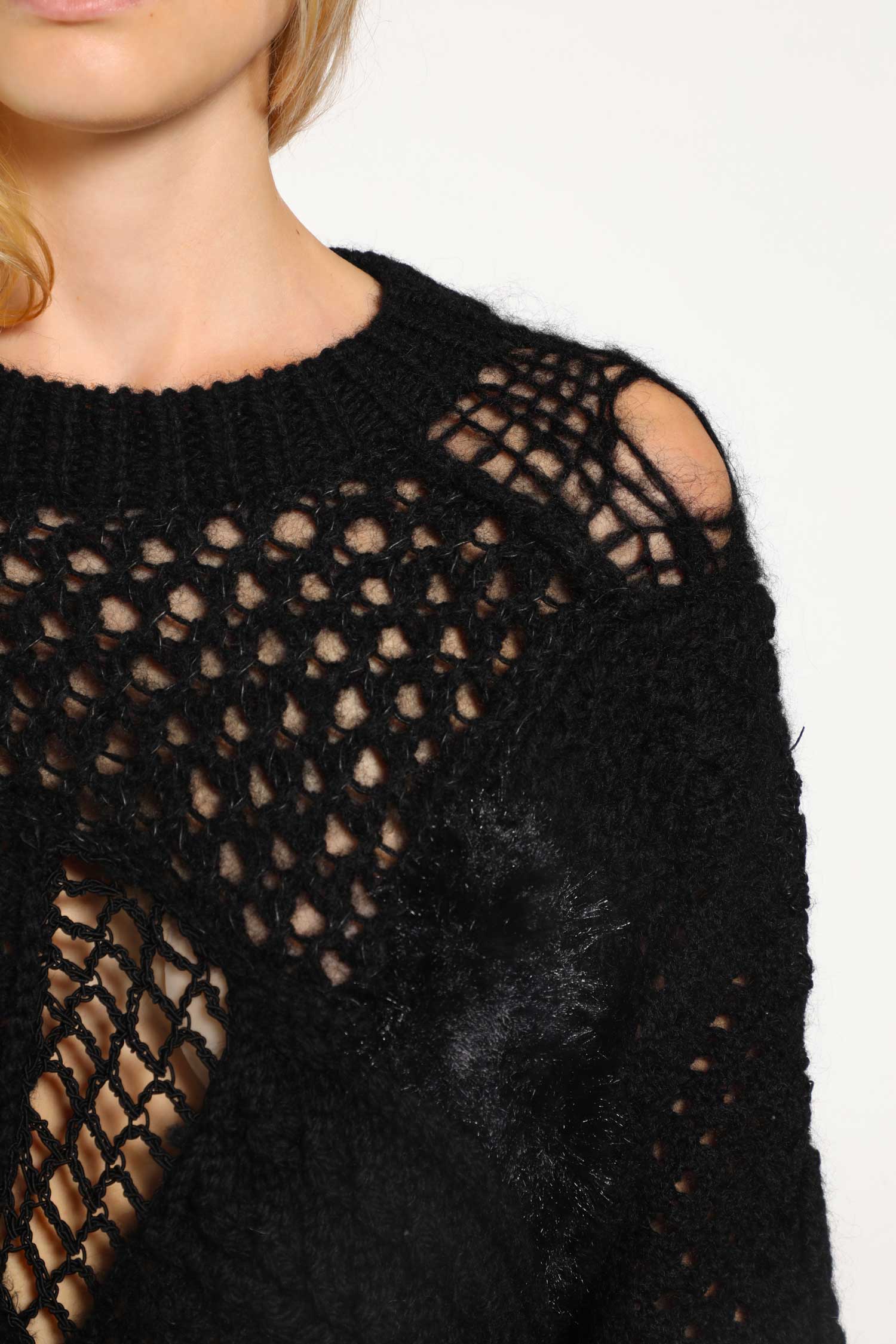 JUNYA WATANABE WOMAN BLACK KNITWEAR