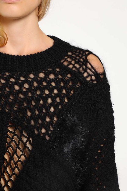 JUNYA WATANABE WOMAN BLACK KNITWEAR