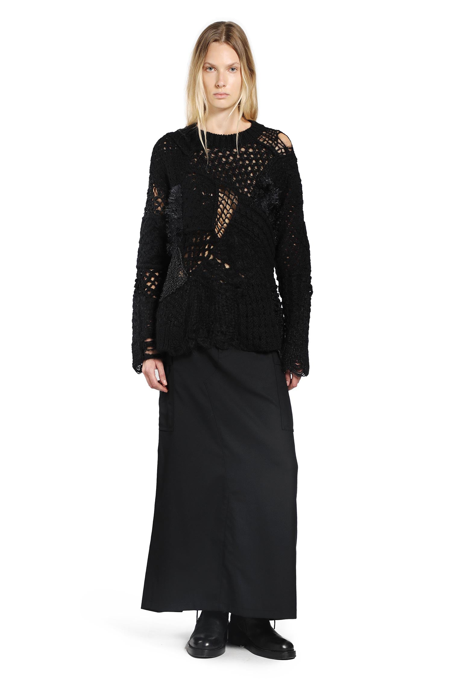 JUNYA WATANABE WOMAN BLACK KNITWEAR