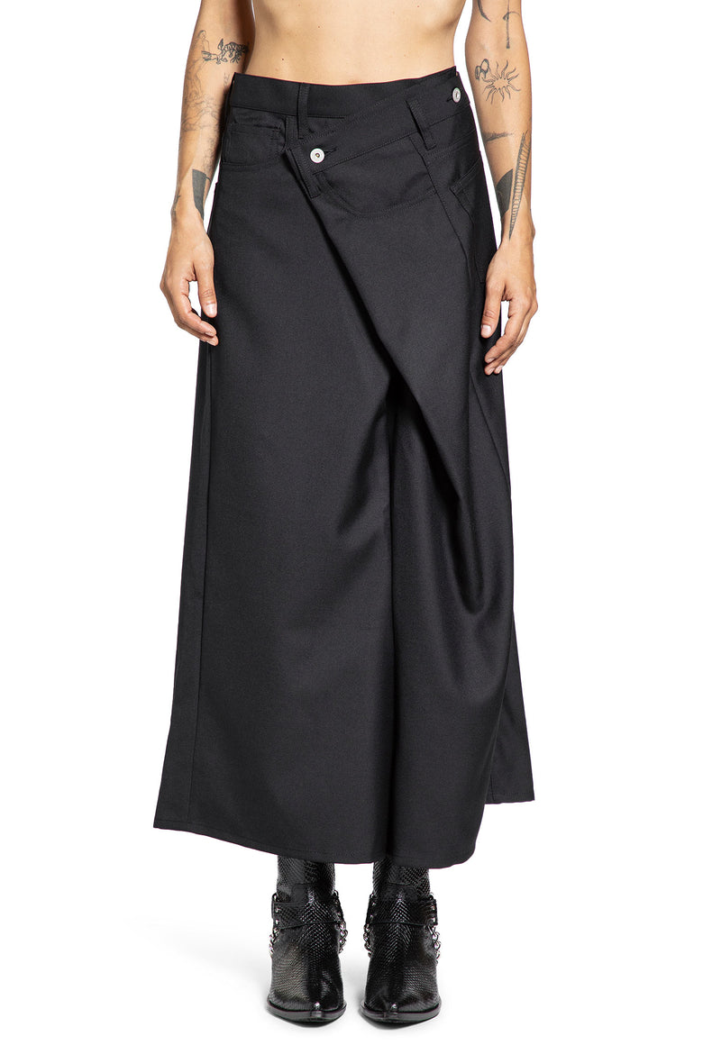 Wrap Front Skirt in Wool