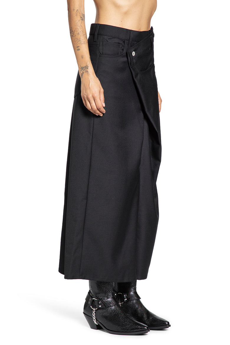 Wrap Front Skirt in Wool