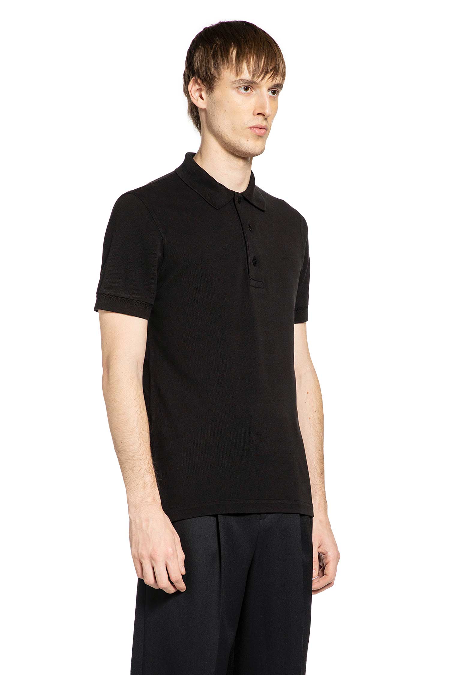 Cut and Sewn Shirt Sleeve Polo Shirt