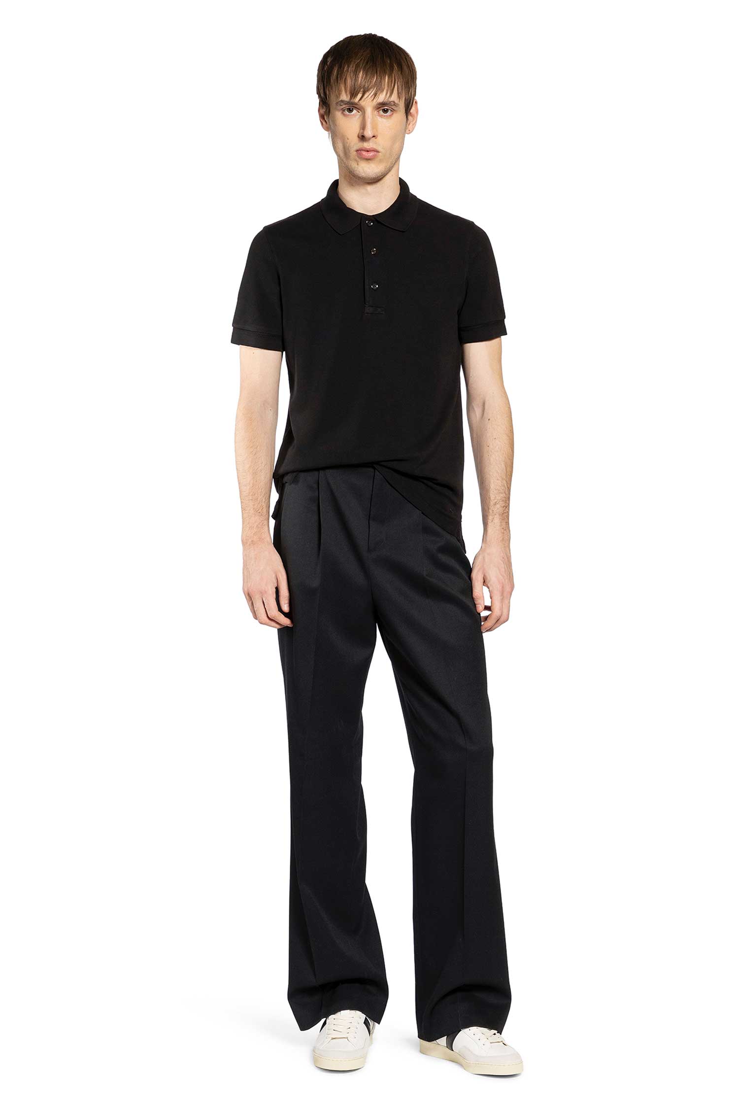 Cut and Sewn Shirt Sleeve Polo Shirt