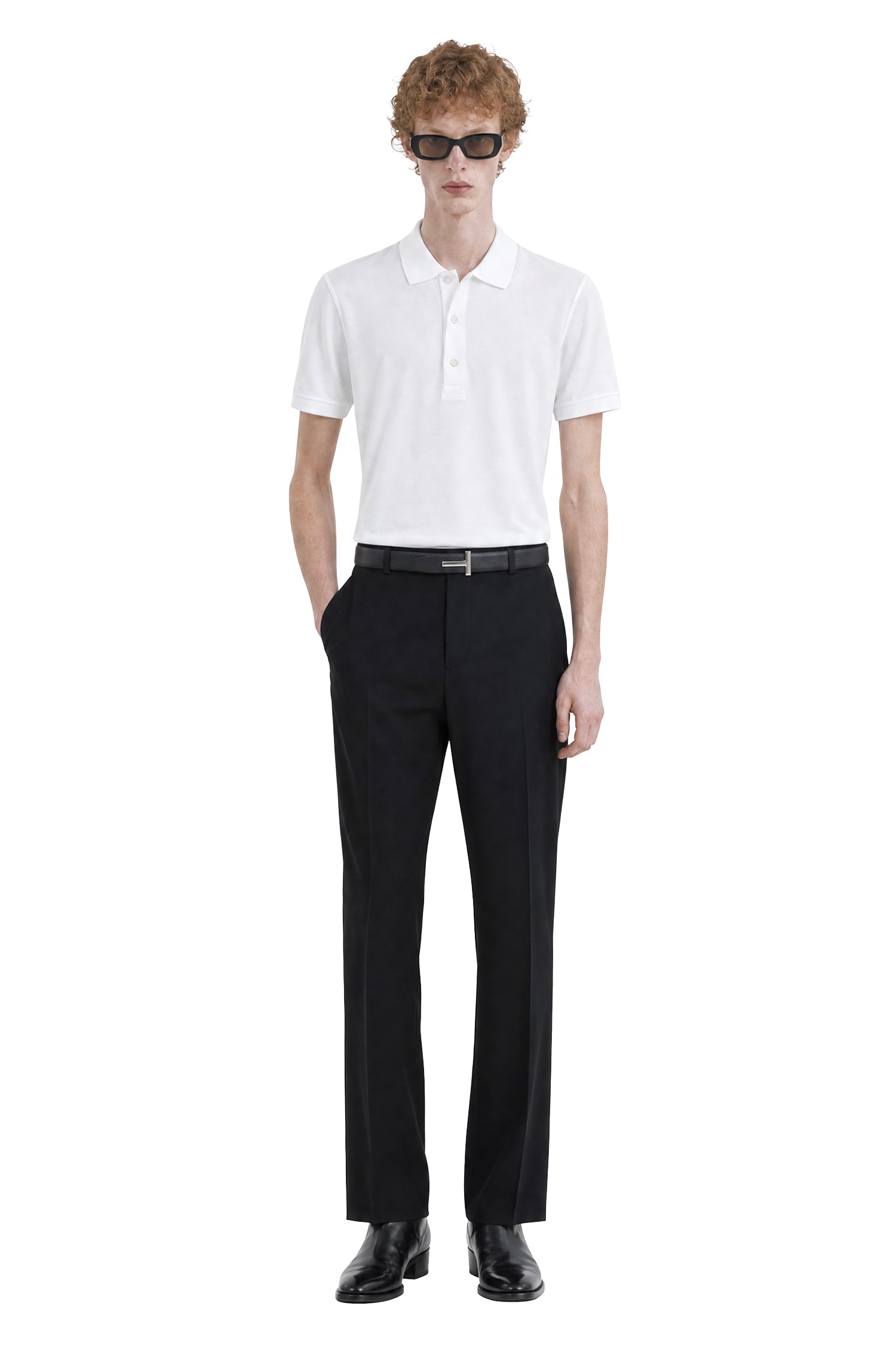 TOM FORD Piqué Short Sleeve Polo Shirt man