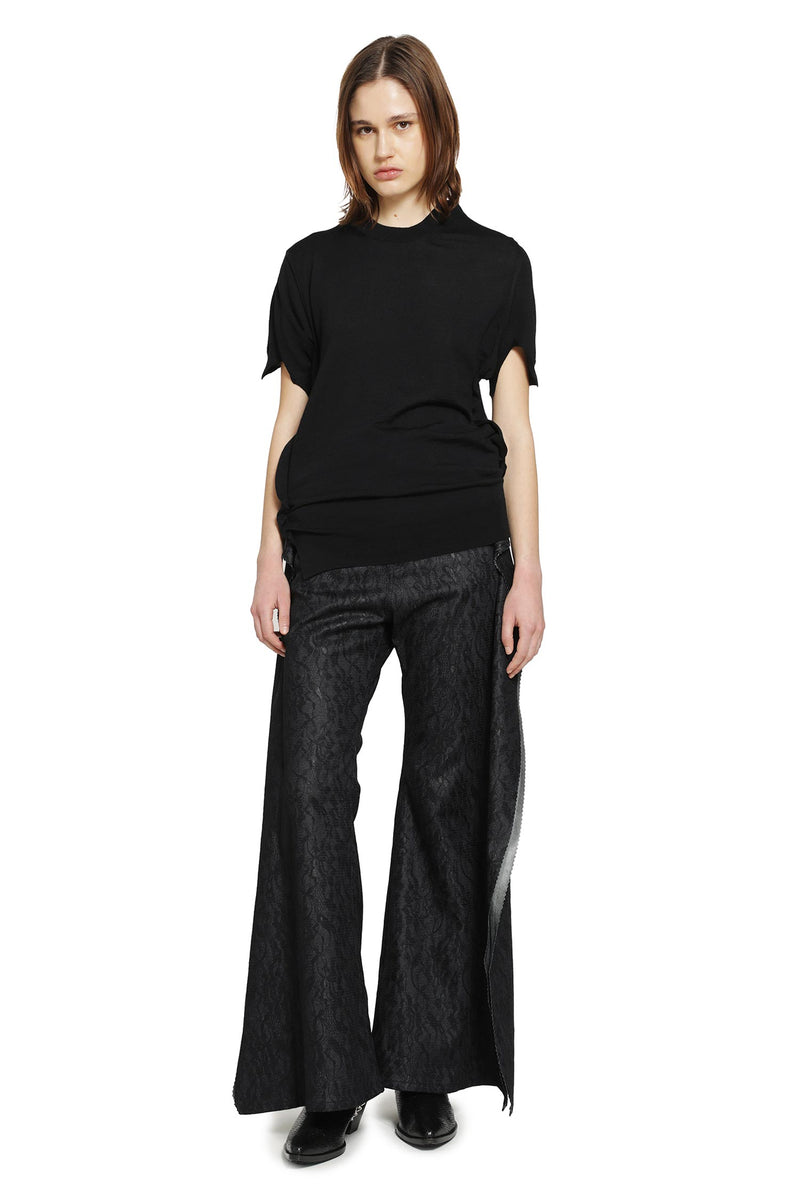 JUNYA WATANABE Short Sleeve Wool Sweater with Splits woman