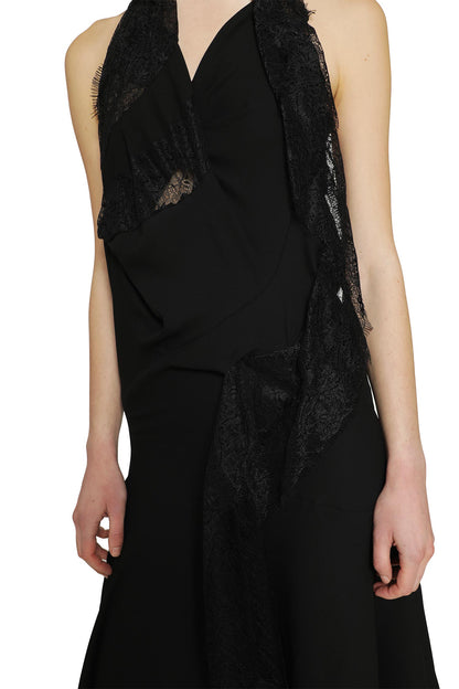 Asymmetric Lace Slip Dress