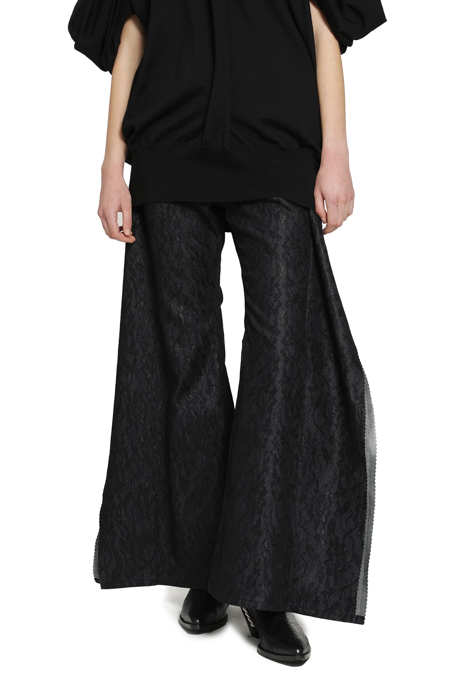 Deconstructed Jeans in Floral Denim