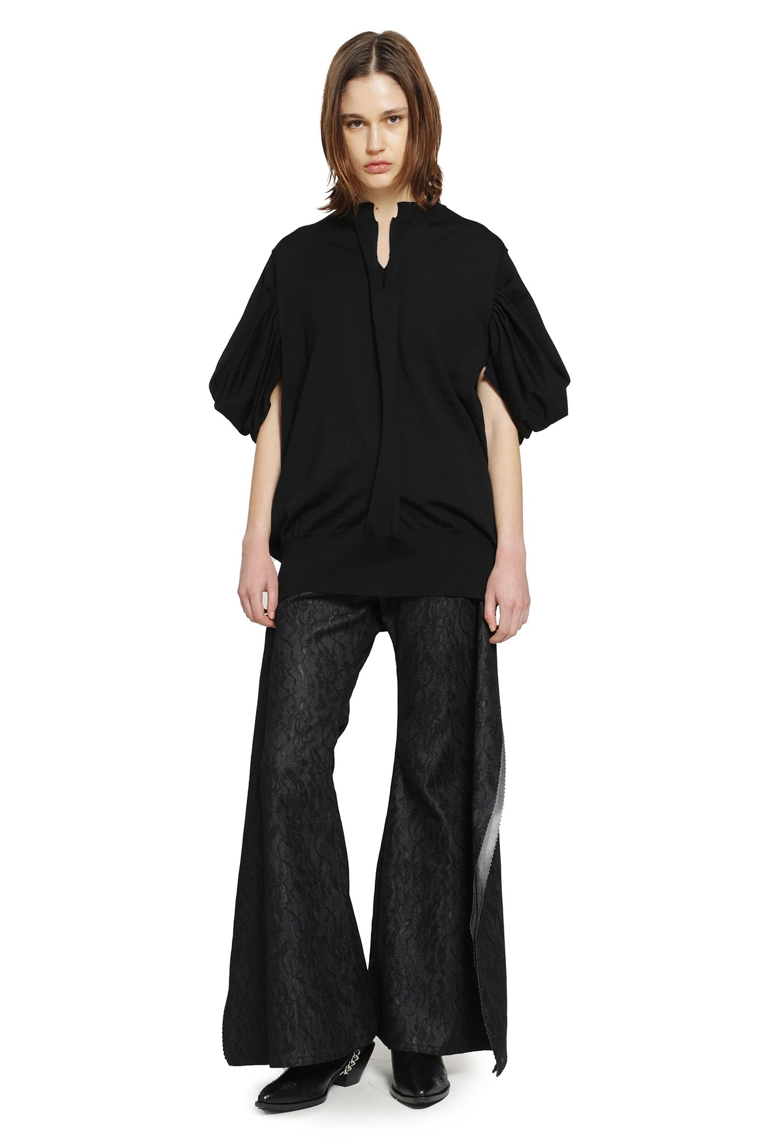 JUNYA WATANABE Deconstructed Jeans in Floral Denim woman