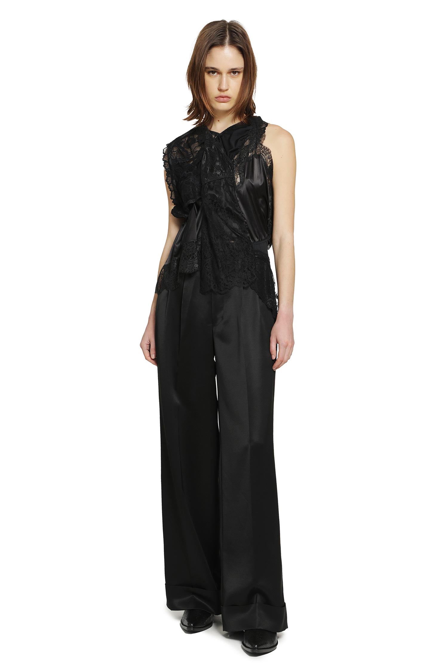 JUNYA WATANABE Pleated Satin Trousers woman