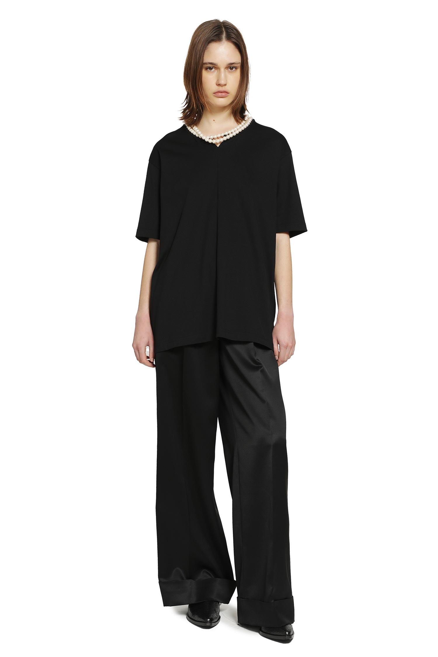 Cotton Jersey T-Shirt with Split