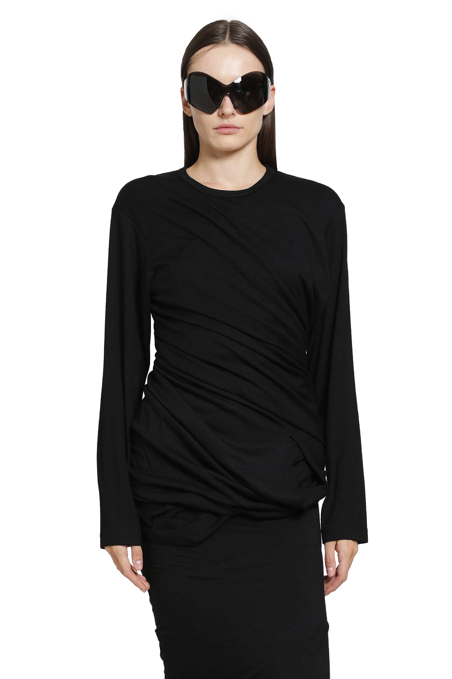 Long Sleeve Draped T-shirt