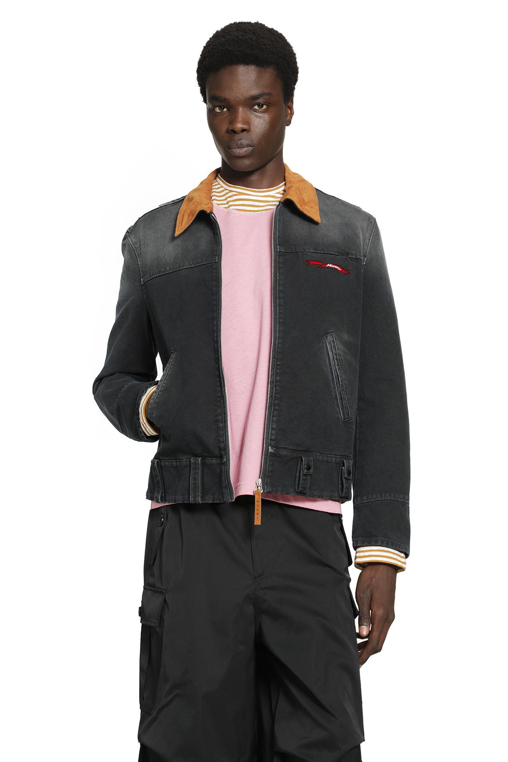 MARNI Canvas Jacket With Contrast Collar man