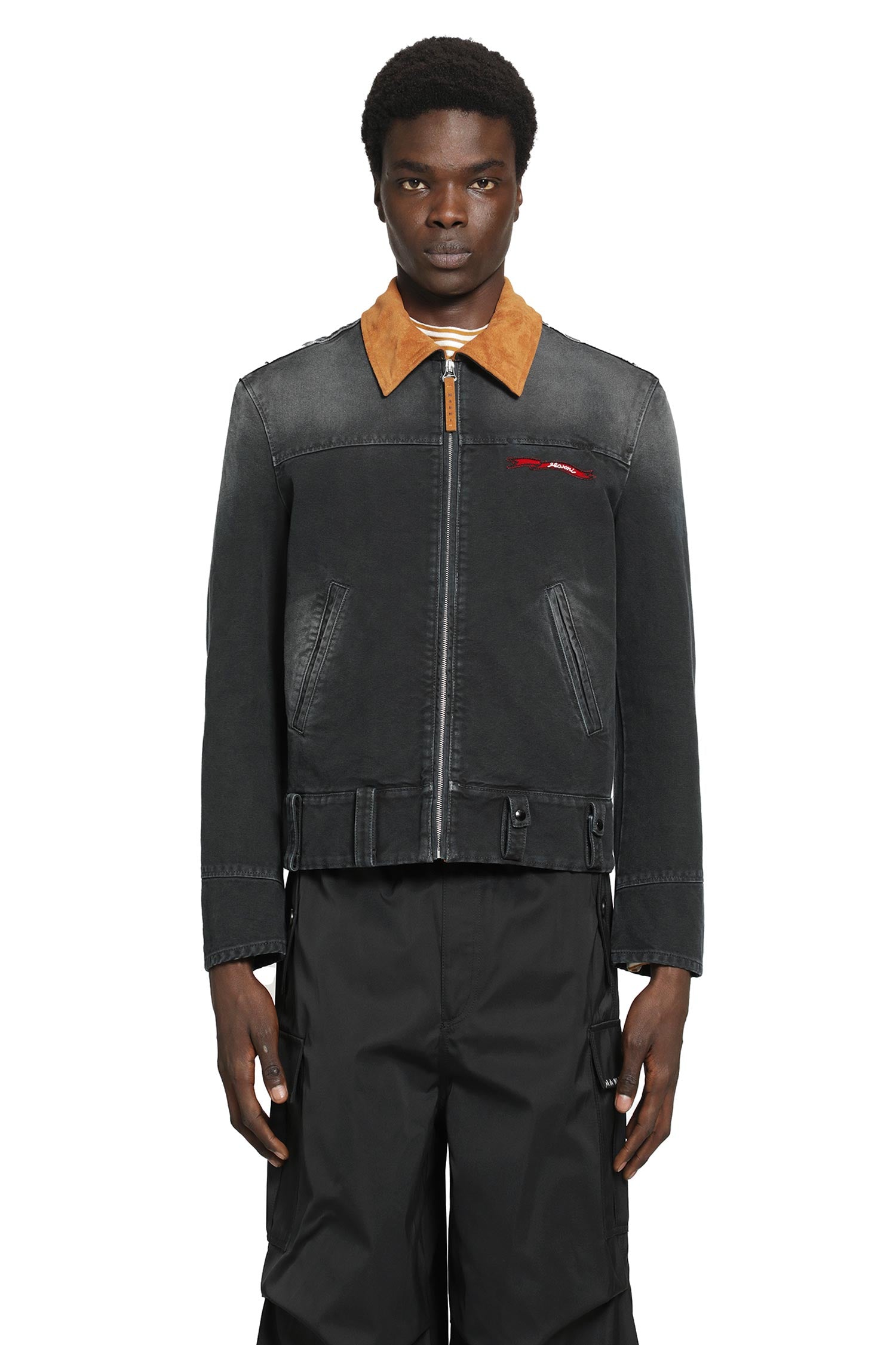 Canvas Jacket With Contrast Collar