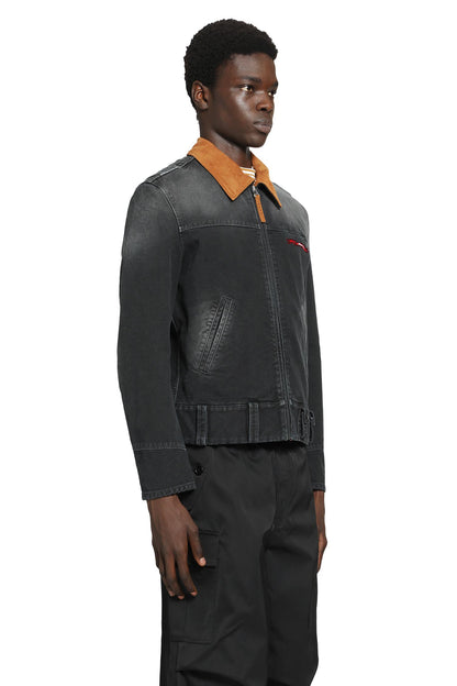 Canvas Jacket With Contrast Collar