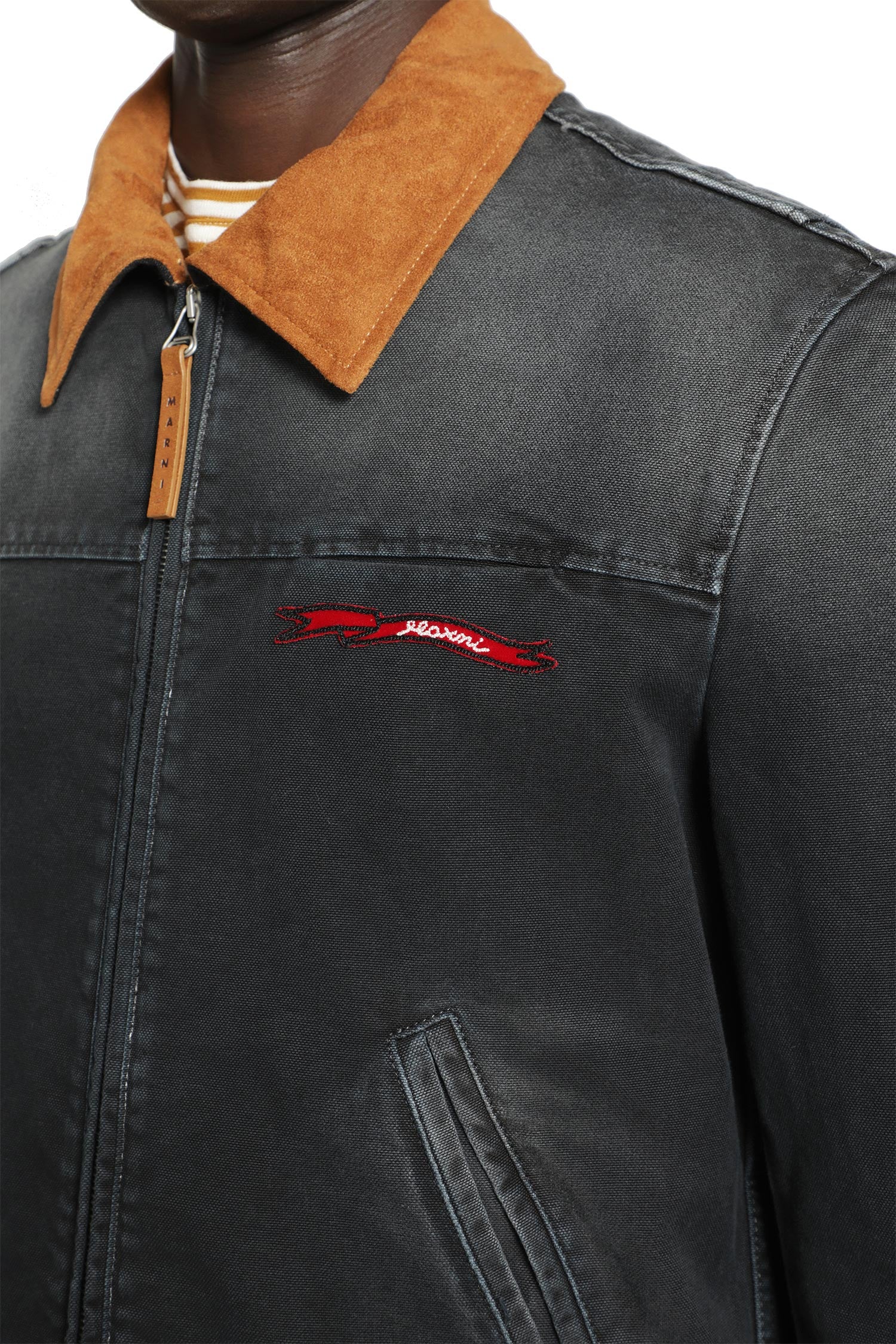 MARNI Canvas Jacket With Contrast Collar man