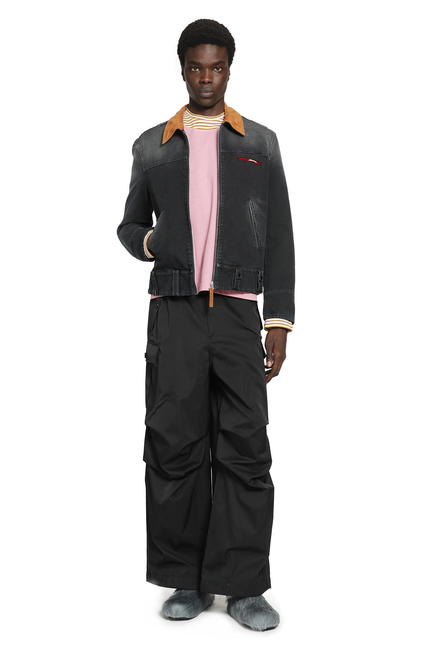 Canvas Jacket With Contrast Collar