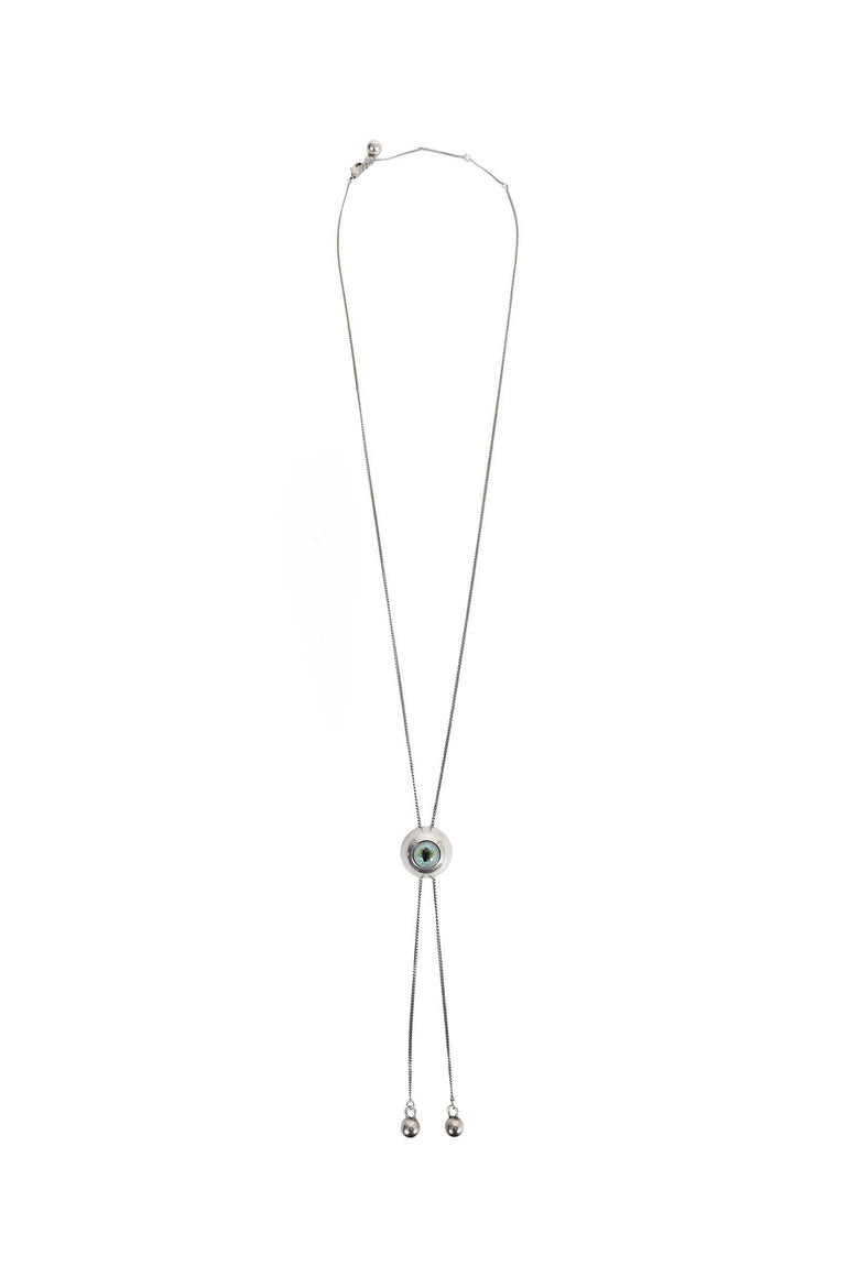LEMAIRE Cat Eye Rattle Bolo Tie Necklace man