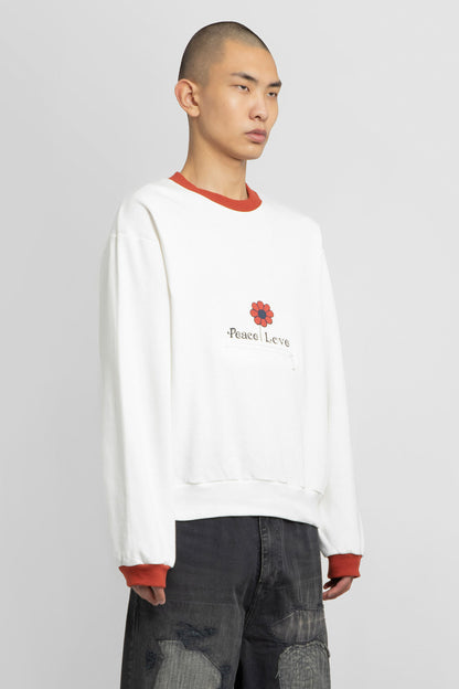 KAPITAL MAN WHITE SWEATSHIRTS