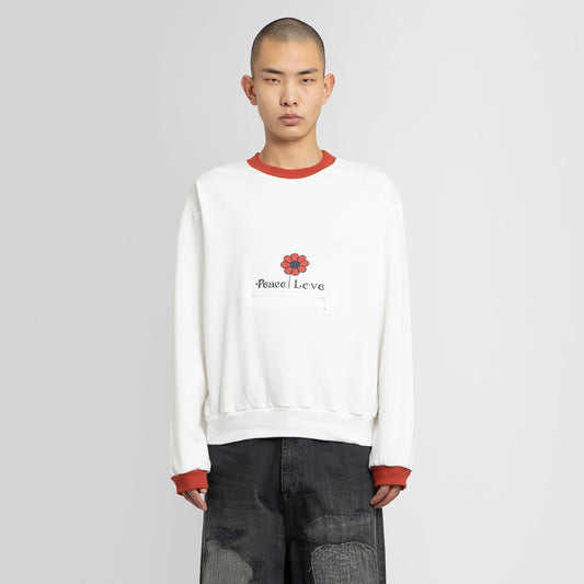 KAPITAL MAN WHITE SWEATSHIRTS