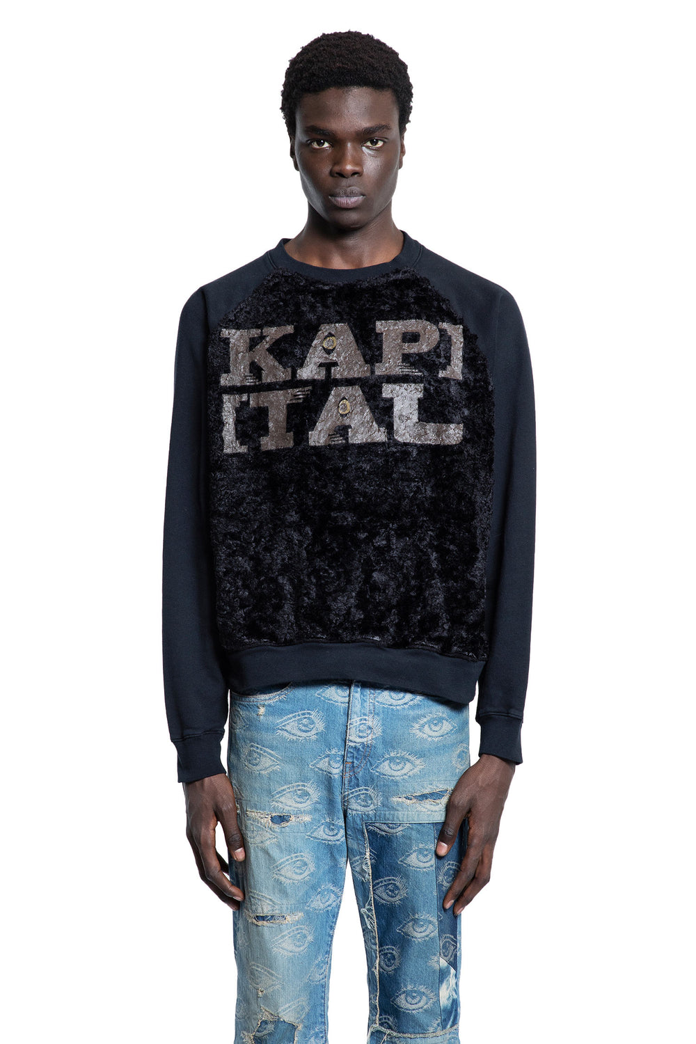 KAPITAL MAN BLACK SWEATSHIRTS