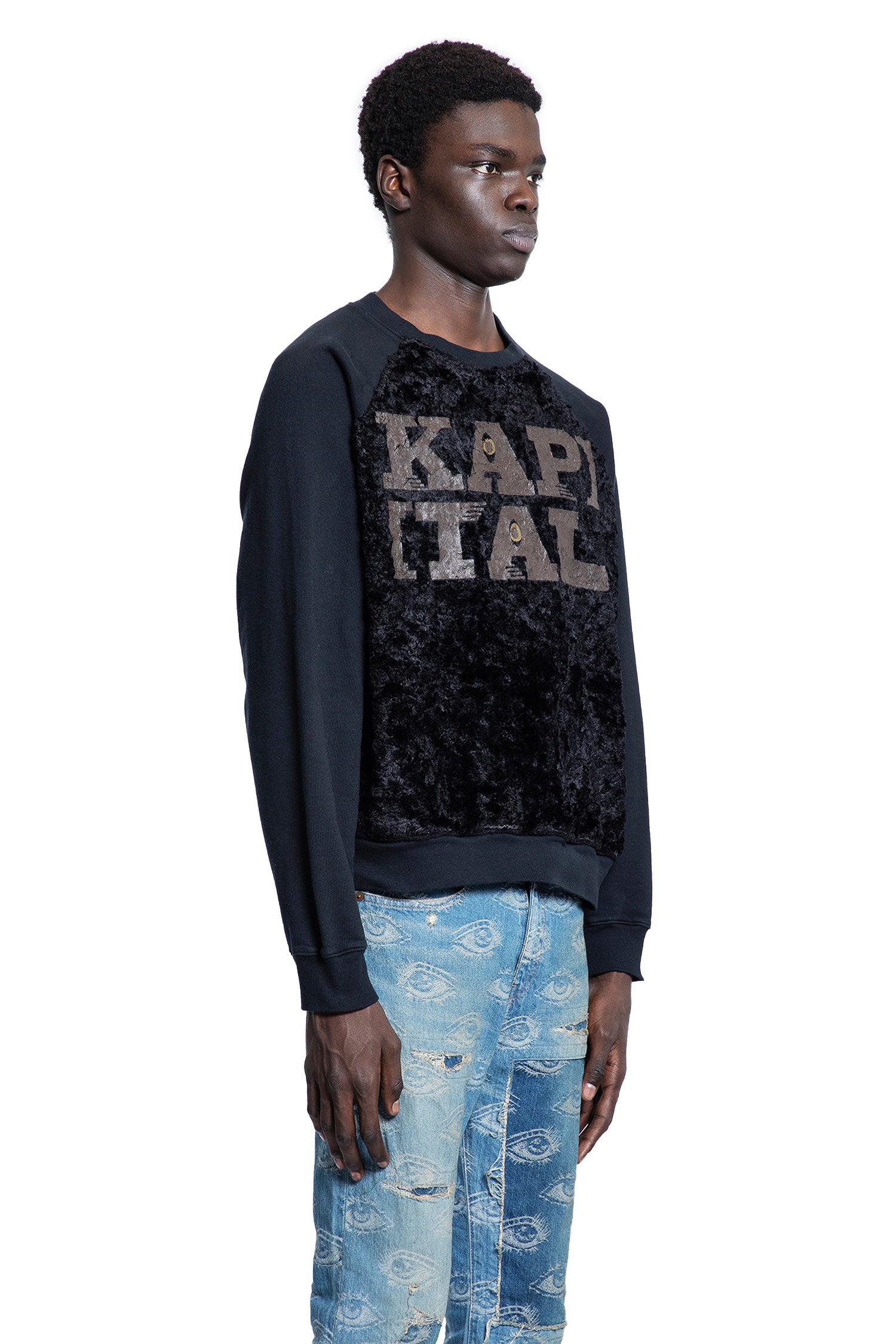 KAPITAL MAN BLACK SWEATSHIRTS