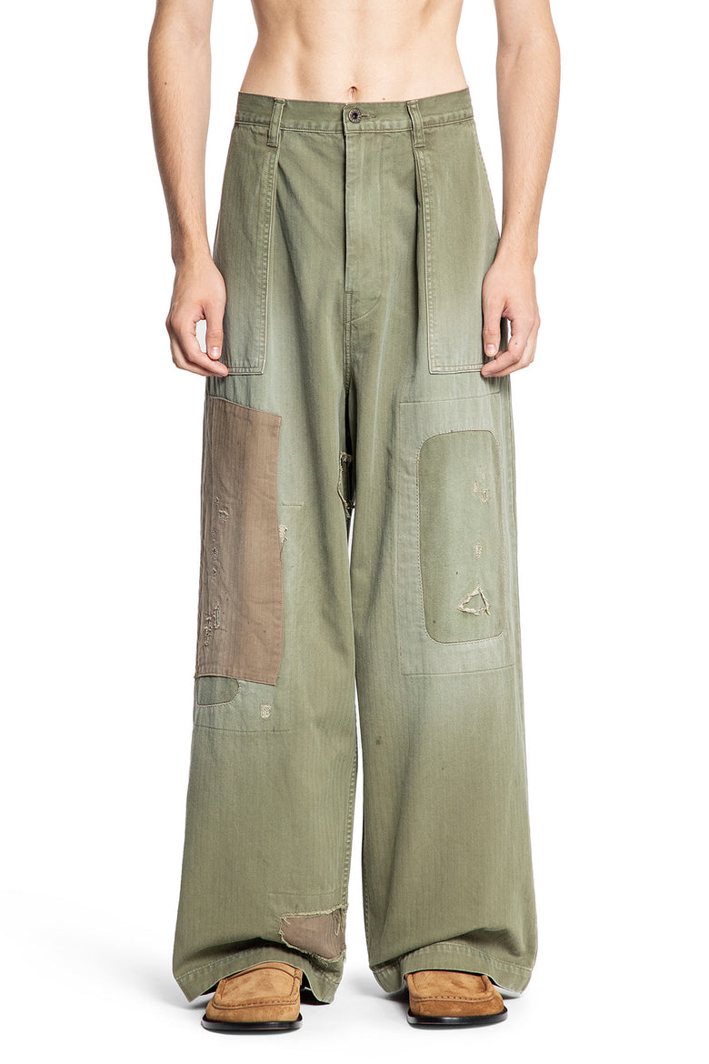 Herringbone Fatigue Baggy Pants