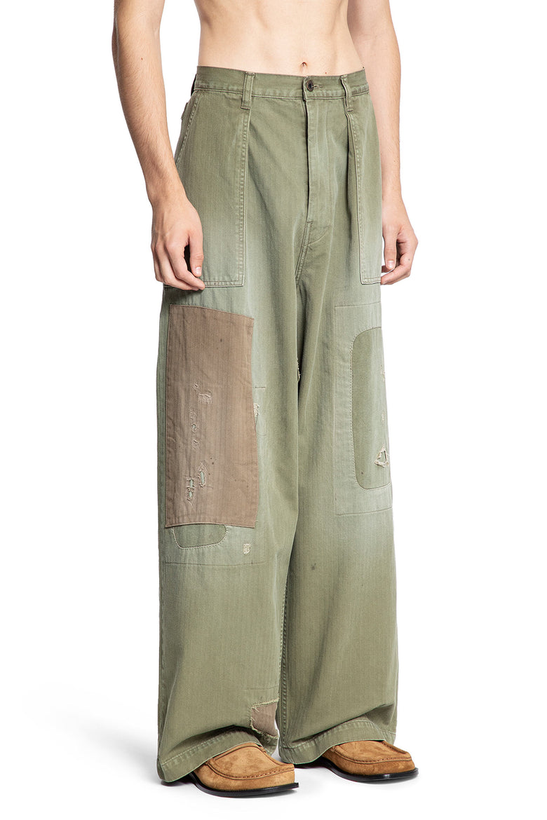 Herringbone Fatigue Baggy Pants