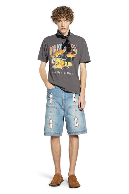 KAPITAL MAN BROWN T-SHIRTS & TANK TOPS
