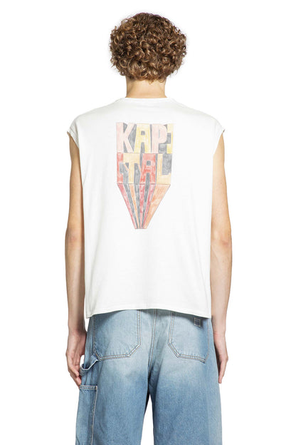 KAPITAL MAN WHITE T-SHIRTS & TANK TOPS