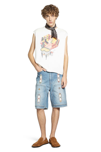 KAPITAL MAN WHITE T-SHIRTS & TANK TOPS